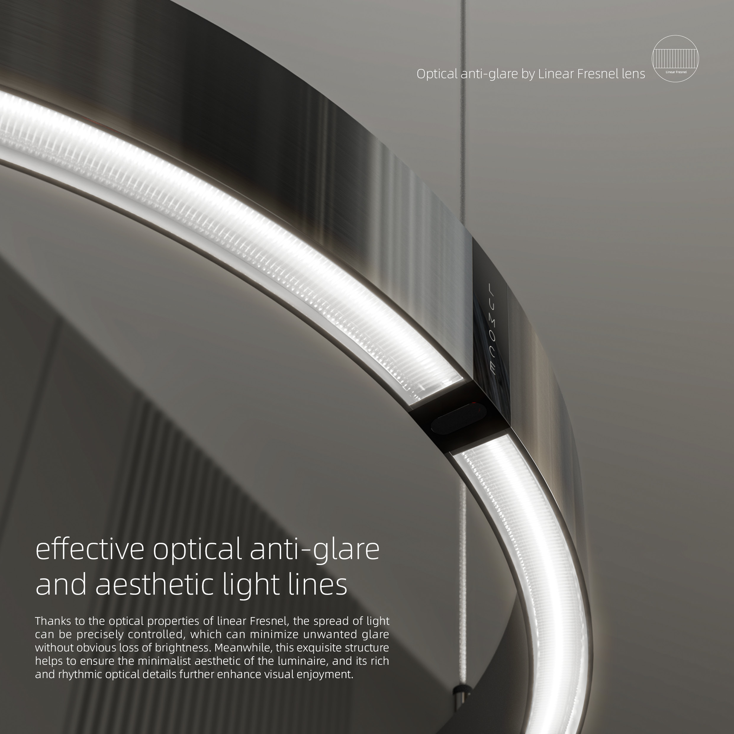 effective optical anti-glare and aesthetic light lines